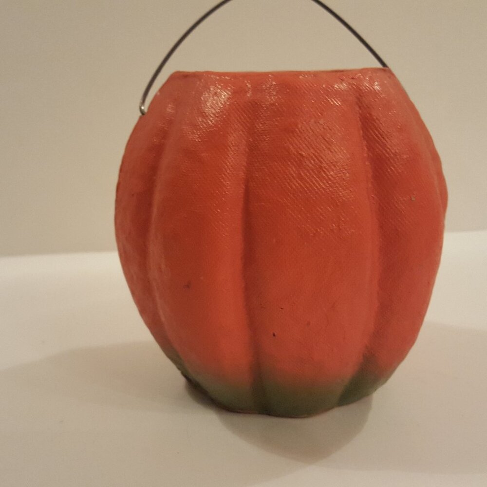 Halloween Vintage Jack O Lantern Paper Mache Pulp Container Small *AS IS* - Picture 6 of 16